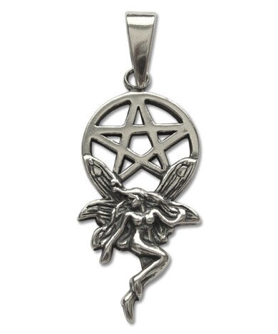 Pandantiv amuleta din argint pentru spiritualitate si atingerea obiectivelor Silver Dreams - Elf cu