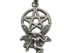 Pandantiv amuleta din argint pentru spiritualitate si atingerea obiectivelor Silver Dreams - Elf cu