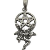 Pandantiv amuleta din argint pentru spiritualitate si atingerea obiectivelor Silver Dreams - Elf cu